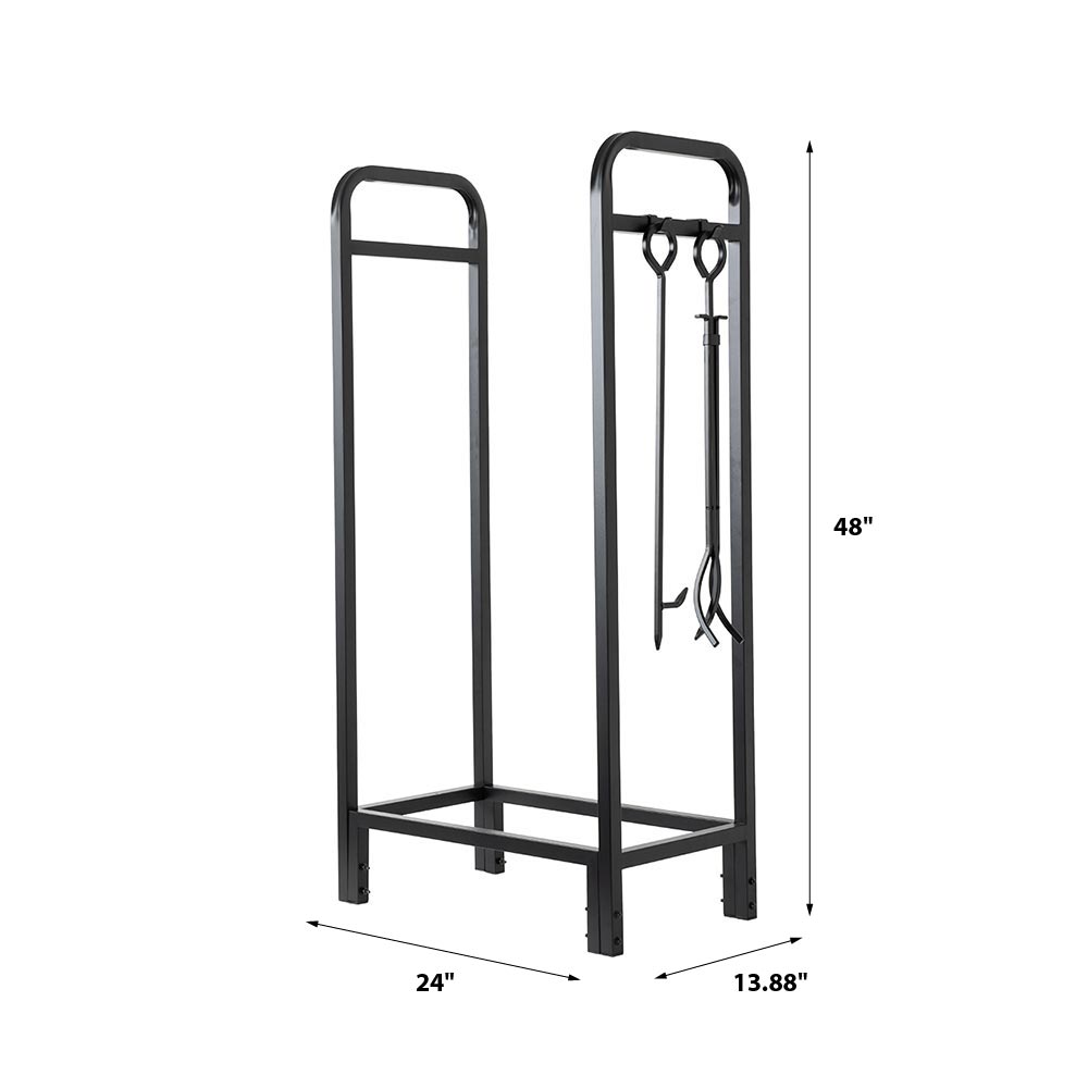 Sierra Mills Log Rack with Cover line art