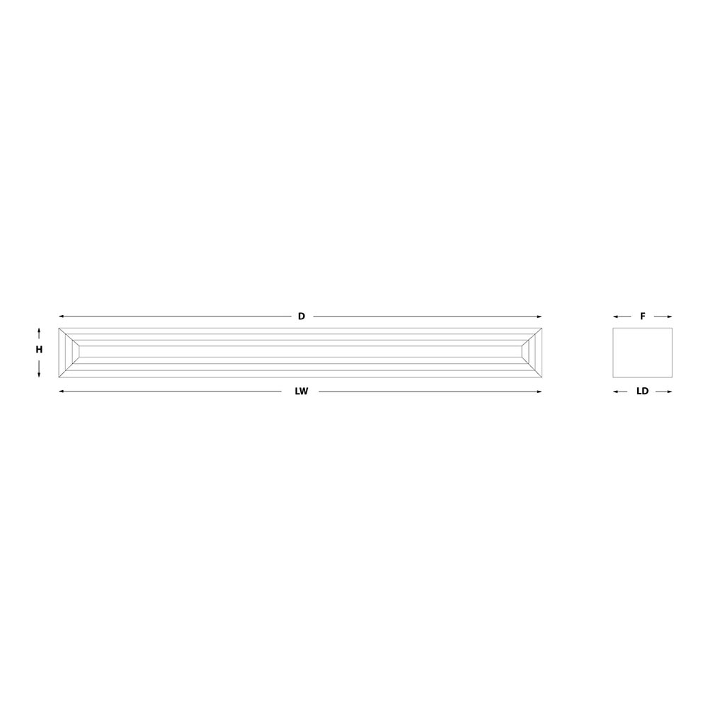 Benson Stacked Molding Shelf line art