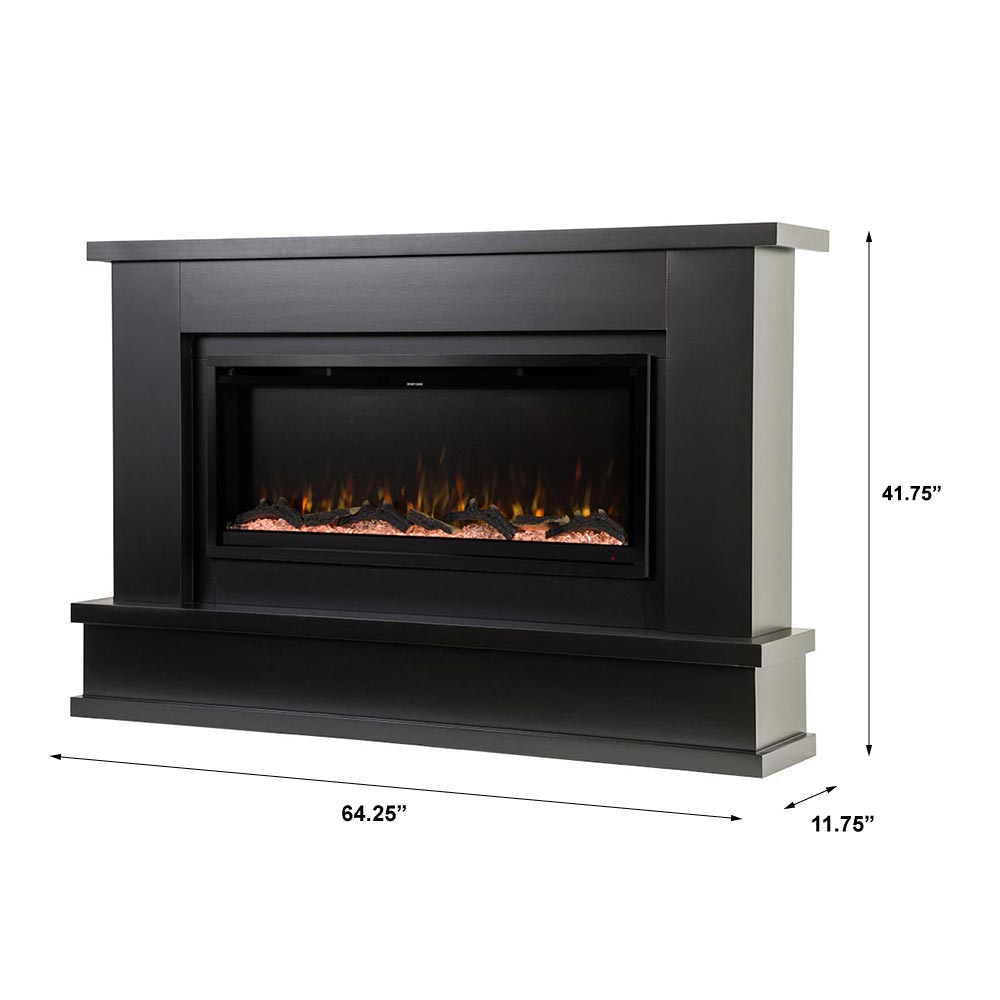 Patton Linear Electric Fireplace Mantel Package line art