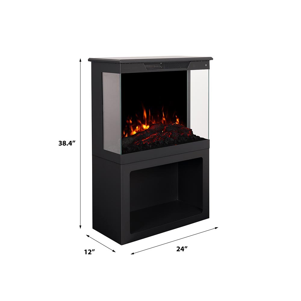 24" Skyline Smart 3-Sided Freestanding Electric Stove line art